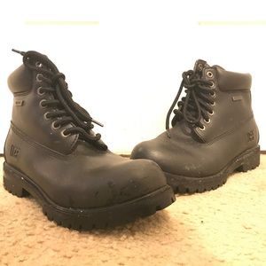 Black waterproof boots